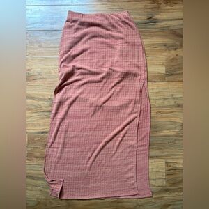 Free People Pink Maxi Pencil Skirt with Slit